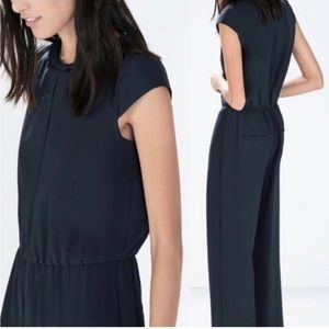 Zara Basics Dark Teal Braided Jumpsuit, Like New